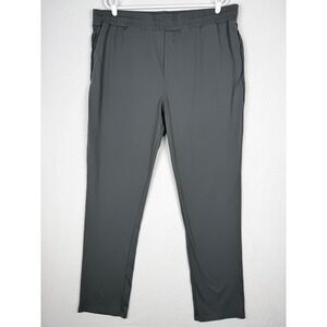 Stoic Performance Pants Mens 38x32 Gray Elastic Waist Drawstring Zipper Pockets